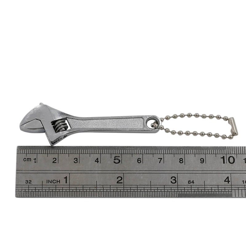 GENNEL 2.5 inch Tiny Adjustable Wrench, 2.5" Mini Size Adjustable Spanner, Silver Nut Wrench Tool, Jaw Capacity 0~10mm - Image 2